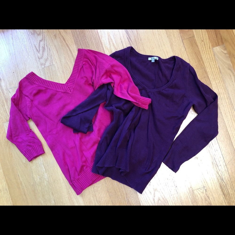 Two Forever 21 sweaters